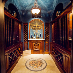 Custom Wine Cellar Cabinetry and Moulding