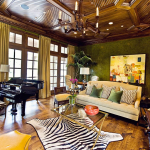 Elegant Custom Living Room Ceiling and Woodwork